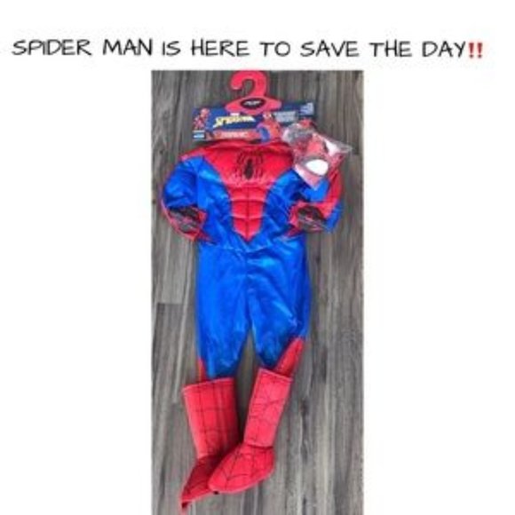 SPIDER MAN HALLOWEEN COSTUME SIZE 3-4 YEARS OLD